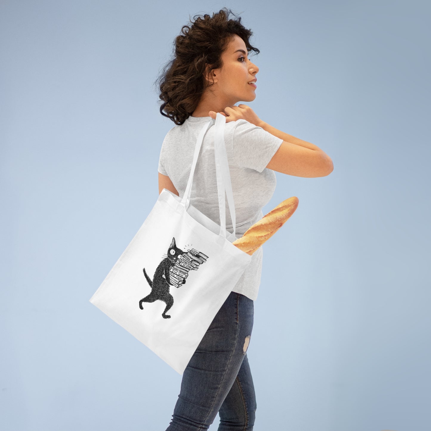 Overbooked Cat Tote Bag